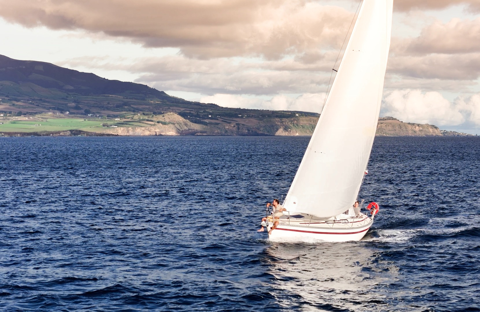 Sailing boat off São Miguel, Azores